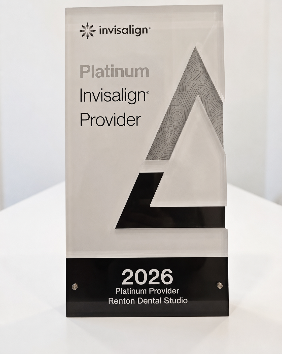 2026 Invisalign Platinum Provider plaque awarded to Renton Dental Studio